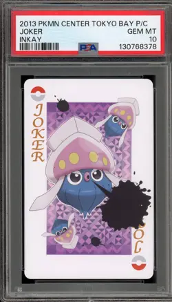Pokemon Center Tokyo Bay Playing Cards Inkay Joker PSA 10 Gem Mint - Image 1