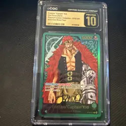 CGC PRISTINE 10 Eustass"Captain"Kid (Premium Card-Leader) ST02-001 One Piece - Image 1