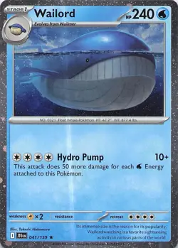Wailord - (Cosmos Foil) Promo Miscellaneous Cards & Products 041/159 LP Normal - Image 1