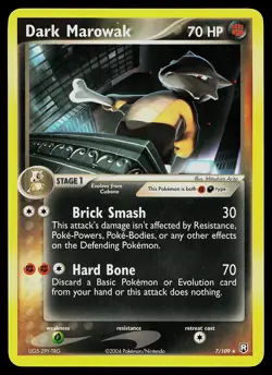 Pokemon Card - Dark Marowak Team Rocket Returns 7/109 Rare Non-Holo - Image 1