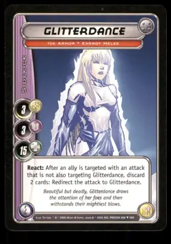 Glitterdance 008 City Of Heroes 2005 Collectible Card Game CCG - Image 1