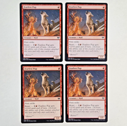 MTG Fearless Pup (Kaldheim) 136/285 (NEAR MINT) (4X) - Image 1