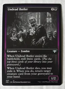 1x Undead Butler - NM - MTG Innistrad Double Feature #400 - Uncommon Zombie EDH - Image 1
