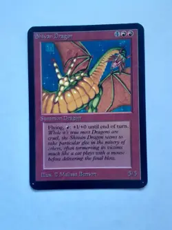MTG Shivan Dragon Alpha Edition Reserve List Rare Light Play Free Insurance - Image 1