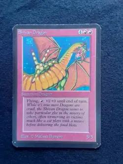 MTG Shivan Dragon Alpha Edition Reserve List Rare Light Play Free Insurance - Image 3