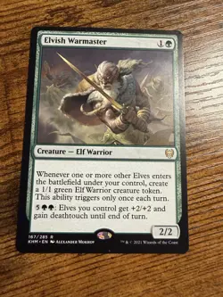 MTG Magic The Gathering Elvish Warmaster - Image 1