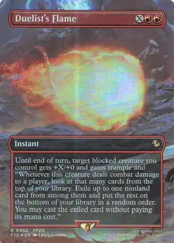 Duelist's Flame (Borderless) R Commander: FINAL FANTASY 452 NM Foil - Image 1