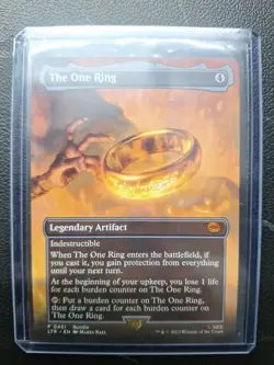MTG Magic the Gathering Lord of the Rings the One Ring Borderless - Image 1