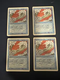 Blue Elemental Blast x4 - Magic the Gathering Revised Blue Elemental Blast! - Image 1