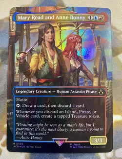 Mary Read and Anne Bonny 0120 Borderless *Foil* - Magic MTG Assassin’s Creed - Image 1