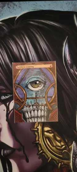 MTG ALTER: Faithless Loot, by DaddsyAlter. Full art alter - Image 1