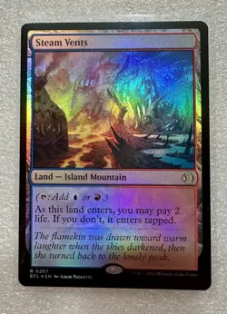 Steam Vents : MTG *FOIL* Lorwyn Eclipsed ECL #0267 / NM Land Island Mountain - Image 1