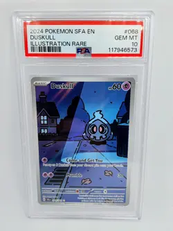 2024 Pokemon SFA EN DUSKULL Illustration Rare Shrouded Fable 068 PSA 10 GEM MINT - Image 1