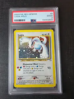 Pokemon Neo Genesis Lugia HOLO 9/111 PSA 2 GOOD - Image 1