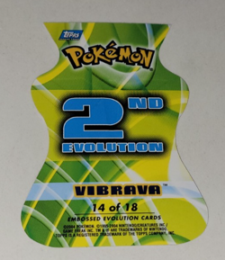 2004 POKEMON Vibrava #14 EVOLUTION DIE-CUT Advanced Challenge CARD NM Topps RARE - Image 4