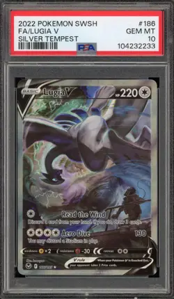 Pokemon Lugia V Silver Tempest Full Alt Art #186 PSA 10 Gem Mint - Image 1