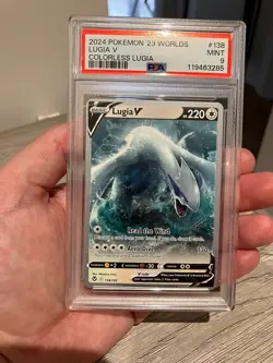 Lugia V 138/195 Worlds 2023 Colorless Lugia Deck Pokemon TCG (Low Pop) PSA 9 - Image 1