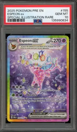 Pokemon Espeon ex Prismatic Evolutions Special Illustration Rare #155 PSA 10 - Image 1