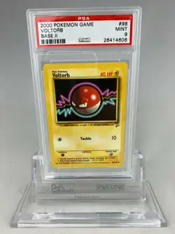 PSA 9 Mint Pokemon Base 2 Set Voltorb - Image 1