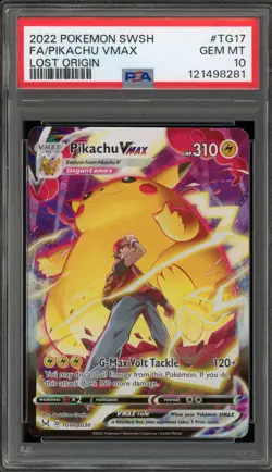 Pokemon Pikachu Lost Origin Trainer Gallery Full Art #TG17 PSA 10 Gem Mint - Image 1