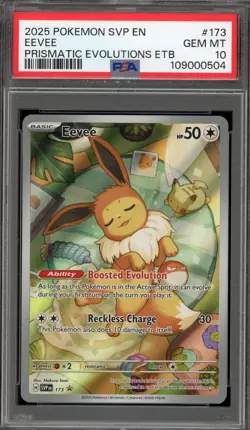 Pokemon Eevee Prismatic Evolutions ETB Promo SVP EN 173 PSA 10 Gem Mint - Image 1