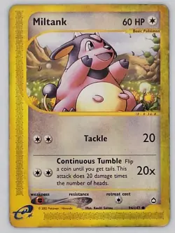 Miltank 94/147 Pokemon - Aquapolis HP - Image 1