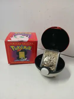 1999 Burger King Pokemon 23K Gold-Plated - Jigglypuff #39 - Red Box - Image 1