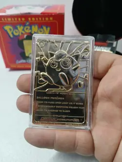 1999 Burger King Pokemon 23K Gold-Plated - Jigglypuff #39 - Red Box - Image 5