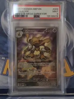 Pokemon Alakazam Mega Evolution Black Star Promo #009 PSA 9 - Image 1