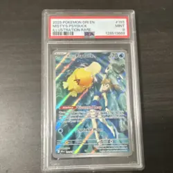 Misty's Psyduck 193/DRI Illustration Rare Holo Pokemon TCG English PSA 9 - Image 1