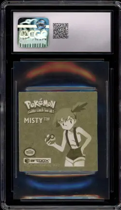 Pokemon Misty Artbox Stickers Series 1 Embossed Gold Foil #R01 CGC 8.5 - Image 2