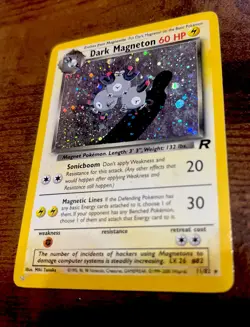 Pokemon 2000 NM-MT Team Rocket Dark Magneton Holo First Edition #11/82* - Image 1