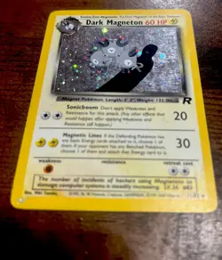 Pokemon 2000 NM-MT Team Rocket Dark Magneton Holo First Edition #11/82* - Image 2
