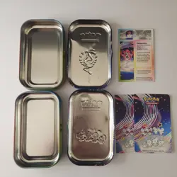 Pokemon SV Paldean Fates 2 Mini Tins Empty Flamigo Maushold Sticker Art - Image 3