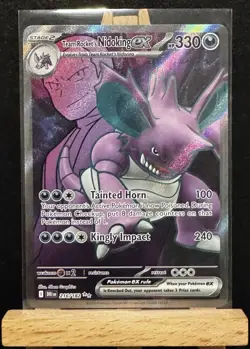 Pokemon TCG Team Rockets Nidoking EX 216/182 Destined Rivals Ultra Rare Full Art - Image 1