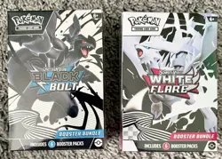 Pokemon TCG Scarlet & Violet White Flare 6 and Black Bolt Booster Packs Box - Image 1