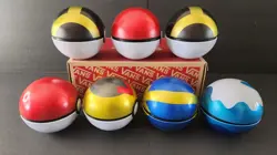 7 Pokemon Empty Display PokeBall Tin Lot Dive Ultra Quick Level Poke H19 C21 C19 - Image 4