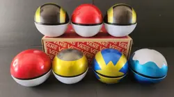7 Pokemon Empty Display PokeBall Tin Lot Dive Ultra Quick Level Poke H19 C21 C19 - Image 5