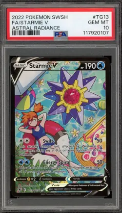Pokemon Starmie V Astral Radiance Trainer Gallery Full Art #TG13 PSA 10 Gem Mint - Image 1