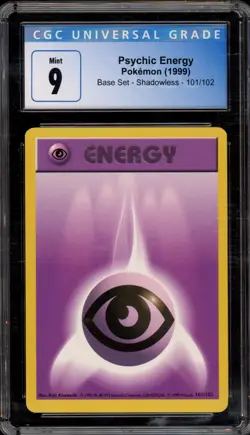 Pokemon Psychic Energy Base Set Shadowless #101 CGC 9 Mint - Image 1