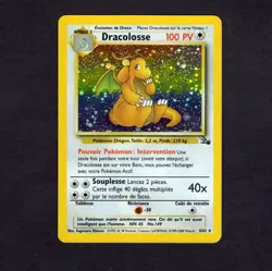 2000 Pokemon Dragonite Dracolosse Fossil Holo #4/62 French LP-NM - Image 1