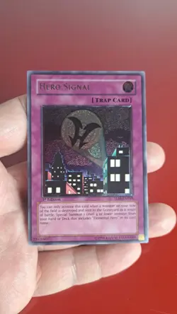 Yu-Gi-Oh! Hero Signal (TLM-EN049) ULTIMATE RARE, 1st Edition, NM - Image 1