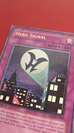 Yu-Gi-Oh! Hero Signal (TLM-EN049) ULTIMATE RARE, 1st Edition, NM - Image 3