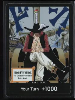 DON!! Card (Dracule Mihawk) The Azure Sea's Seven Foil NM Foil - Image 1