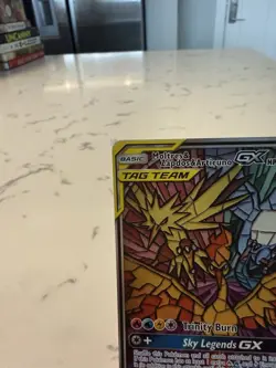 Pokemon TCG Moltres Zapdos Articuno GX SM210 Promo Holo Card NM Condition - Image 2
