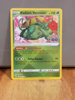 Pokemon TCG Radiant Venusaur Holo Card Pokemon Go 004/078 Rare - Image 1