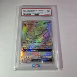 Sylveon GX Full Art Rainbow Secret Rare Card 2017 158/145 PSA 9 - Image 1