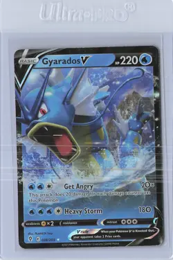 Pokemon TCG Gyarados v Full Art Ultra Rare Card 28/203 2021 SWSH Evolving Skies - Image 1