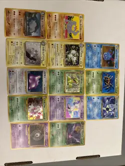 13 Vintage Holo Japanese Pokemon Card Lot LP+ - Mew / Magneton / Ditto / Crobat - Image 1