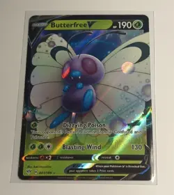 Butterfree V - 001/189 - Pokemon Darkness Ablaze Sword Shield Ultra Rare Card NM - Image 1